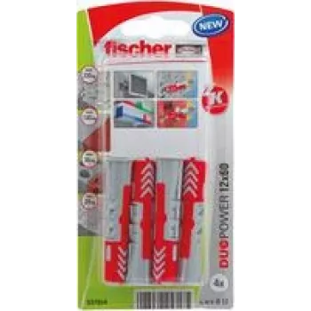 Fischer DuoPower 12 x 60 K NV sieninis kaištis 60 mm 537654 1 rinkinys (537654)