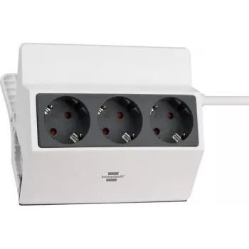 Brennenstuhl 1150070 ilginimo laidas 3 m, 3 kištukiniai lizdai, vidaus patalpoms, IP20, antracitinis/baltas, 16 A