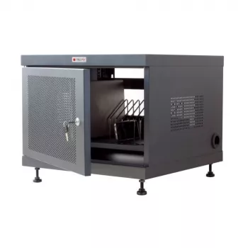 Stovo lentyna TECHLY 367652 kabelių tvarkytuvas su 3M lipniu montavimu, plienas, 550×550×410 mm, juoda
