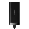 Baseus GaN3 Pro CCGP000101 stalinis kroviklis 100 W, 2x USB-C + 2x USB-A, PD 3.0, QC 4.0+, 1,5 m laidas, juodas