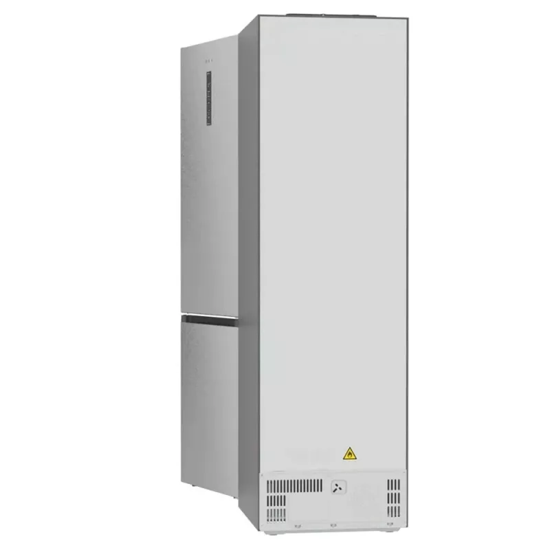 Šaldytuvas su šaldikliu Gorenje NRB620E61X4WFE, laisvai pastatomas, nerūdijantis plienas, bendras tūris 413 L, šaldiklis apačioje 130 L, NoFrost, LED ekranas