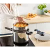 Slėginė viryklė Tefal SECURE TRENDY 6 L su nerūdijančio plieno garinimo krepšeliu, indukcijai tinkama