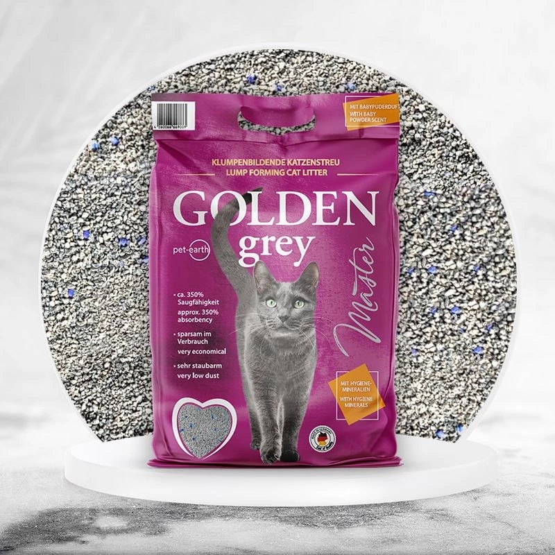 GOLDEN Grey Master - bentonitinis kačių kraikas - 7 kg