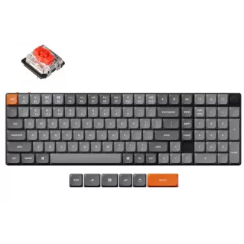 Belaidis mechaninis klaviatūra Keychron K17 MAX RGB Juoda – kompaktiškas išdėstymas, Bluetooth ir USB-C