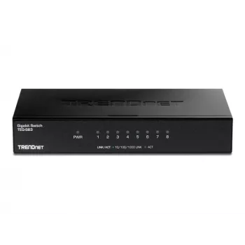 TRENDnet 8 prievadų Gigabit jungiklis su metaliniu korpusu TEG-S83