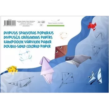 Popierius SMLT spalvotas, A4, 80 g, dvipusis, klijuotas (16) 0708-303