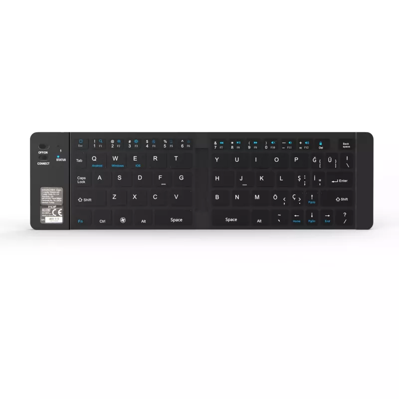 Belaidė klaviatūra Inca IBK-579BT Bluetooth 66 klavišų Metalinis sidabras
