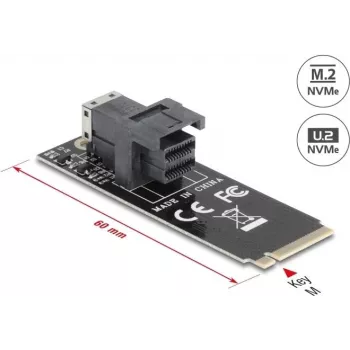 DeLOCK 61070 Vidinis SFF-8643 Adapteris M.2 Kištukinis 32 Gbit/s Juodas