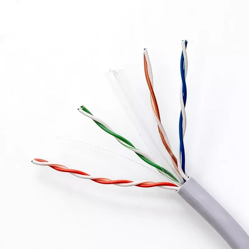 Qoltec 50359 Cat.6 UTP kabelis tinklo montavimui, 305 m, pilkas, PVC