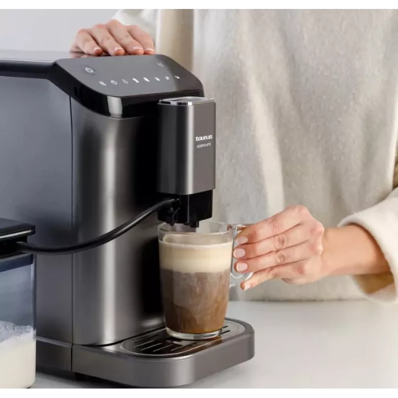 Espreso aparatas Taurus Accento Latte pilnai automatinis, įmontuotas malūnėlis, 1.5 L vandens talpa, kavos pupelių įdėjimas