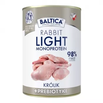 BALTICA Nutraceutic Monoprotein Light Rabbit su prebiotikais - šlapias šunų maistas - 400g