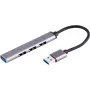 USB šakotuvas S/CONN 13-50001 USB 3.2 Gen 1 Type-A 5000 Mbit/s Pilka