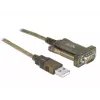 Serijinis kabelis DeLOCK 64073 USB Type-A DB-9 Skaidrus 2m