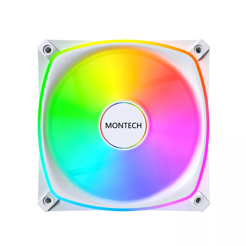 MONTECH RX120 PRO White 120mm ARGB Reverse Blade 3 vnt. komplektas
