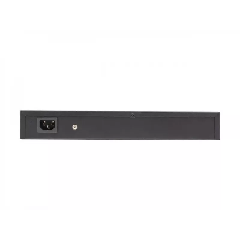 Nevaldomas komutatorius LANBERG RSFE-16P-2C-150 — 18 prievadų Gigabit, 16 PoE+/2 SFP, 150 W bendra galia, 1U stovas, metalinis, juodas