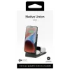 Belaidis 3 viename Qi2 įkroviklis Native Union Rise Intl Black su USB maitinimo adapteriu ir 2 m laidu
