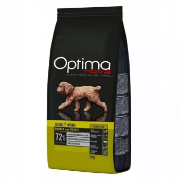 Sausas šunų ėdalas Optimanova Adult Mini Digestive Rabbit with Potato 2 kg – mažoms veislėms, virškinimo palaikymui