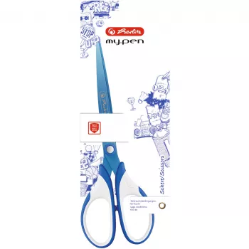 Vienas rašiklis Herlitz my.pen Straight Cut mėlynas baltas