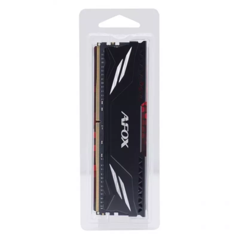 DDR4 16GB 3200MHz CL16 atminties modulis AFOX GAMING AFLD416PS1CAB, vieno rango, XMP2, 1,35 V, juodas šilumos sklaidytuvas