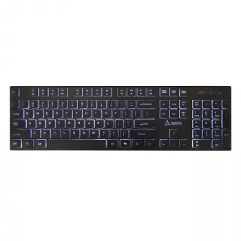 SBOX K-22 US Black – laidinis USB klaviatūra, JAV išdėstymas, juoda