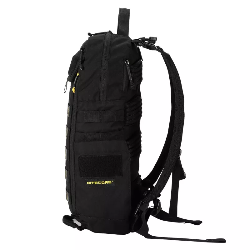 Kelioninė kuprinė Nitecore BP18 – juoda nailono/poliesterio, 240×160×470 mm