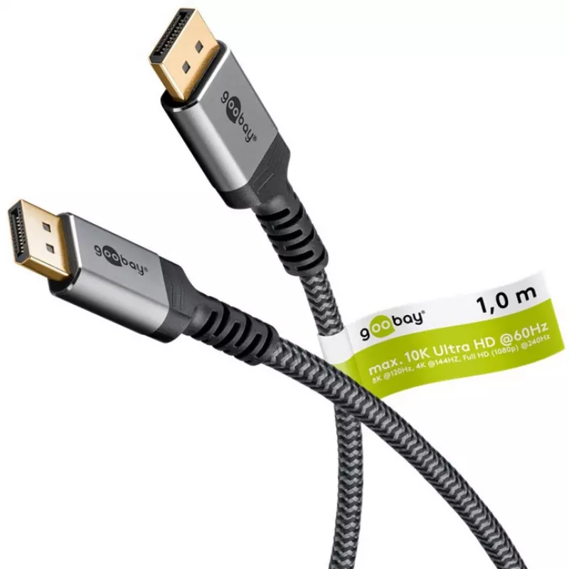 Goobay 75684 - DisplayPort 2.x kabelis 16K 60 Hz - Kabelis - Skaitmeninis/Displėjus/Video (75684)
