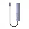 USB-C stotelė Unitek H1124AGY01 su 100W PD, HDMI 2.0, 2x USB-A, 2x USB-C, SD/microSD skaitytuvu – aliuminis