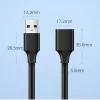 Ugreen USB 3.0 ilginimo laidas (motina) į USB 3.0 (tėvas) 2m (juodas)