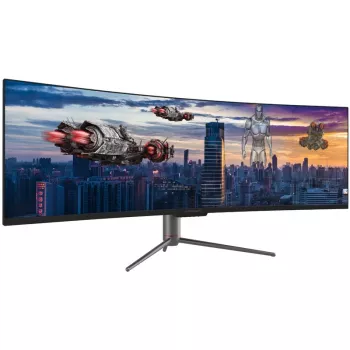LC-Power LC-M49-DQHD-120-C-Q LED monitorius 124,5 cm (49 inch) 5120 x 1440 UltraWide Quad HD QLED juodas