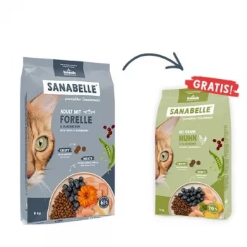 BOSCH Sanabelle Adult Trout & Blueberries - sausas kačių ėdalas - 2kg