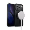 Telefono dėklas Crong MagSafe, skirtas iPhone 17 Pro — hibridinis juodas
