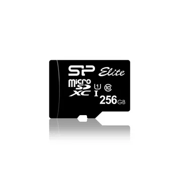 MicroSDXC atminties kortelė Silicon Power Elite 256GB UHS-I Class 10 U1 85MB/s su SD adapteriu