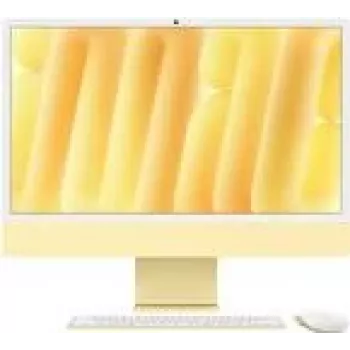 APPLE iMac Z1EK 59,62 cm 23,5 colio standartinis stiklas M4 10 branduolių CPU / 10 branduolių GPU / 16 branduolių N.E. 16 GB 256 GB SSD Gbit Eth MM NumKey TID DE Geltona (Z1EK-Z1EKD/A-07E980)