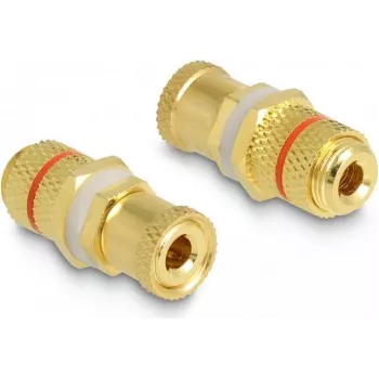 DeLOCK garso adapteris nuo jungties prie jungties raudonas žiedas 2 x moteriški auksiniai