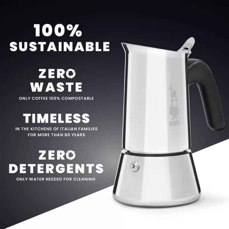 Bialetti Venus dėžutė Moka puodas 0,5 L Sidabrinis