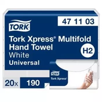 Popieriniai rankšluosčiai Tork Xpress Multifold Universal H2 2 sluoksniai, 23,4 x 21,3 cm (20 vnt.)