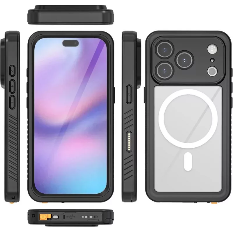 4smarts vandeniui atsparus dėklas Stark, skirtas Apple iPhone 17 Pro, suderinamas su MagSafe (541583)