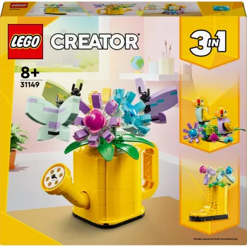 LEGO Creator Gėlė laistytuve 31149 – statomas gėlių modelis, 420 dalių, 120×150×130 mm
