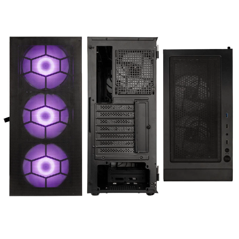 Kolink Observatory HF Plus Mesh ARGB Midi-Tower - juoda