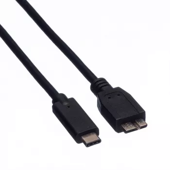 ROLINE USB laidas USB Type C (kištukas) į Micro-USB Type B (kištukas) - 50 cm - juodas (11.02.9005)