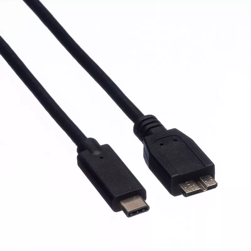 ROLINE USB laidas USB Type C (kištukas) į Micro-USB Type B (kištukas) - 50 cm - juodas (11.02.9005)