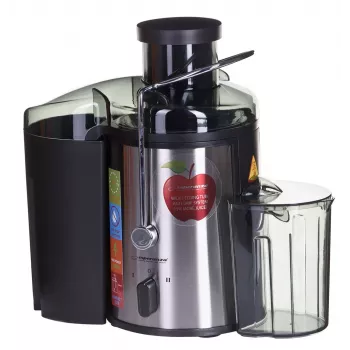 Sulčiaspaudė ESPERANZA EKJ002 — 500 W, 0,45 l talpa sultims, 1,5 l minkštimo talpykla, nerūdijantis plienas/juoda