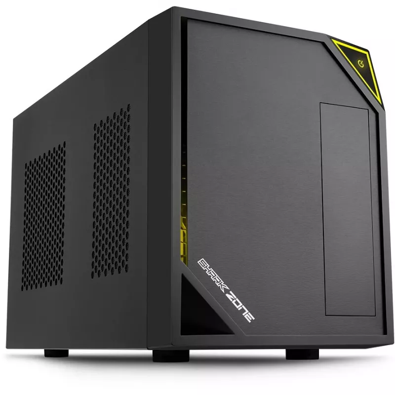 Kompiuterio korpusas Sharkoon SHARK ZONE C10 Mini-ITX juodas, geltonas
