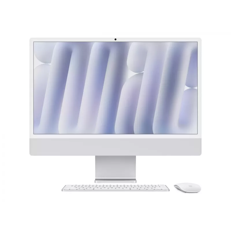 iMac 24 colių: M4 10/10, 24 GB, 512 GB SSD - Sidabrinis
