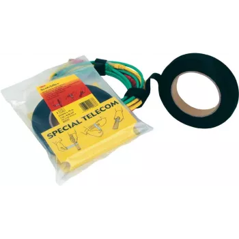 Juostelė kabeliams tvirtinti 3M FE510090304 (juoda), temperatūros diapazonas -10°C iki 80°C, 10 m × 20 mm