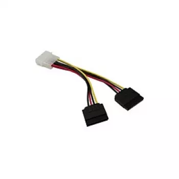 Synergy21 Laidas SATA maitinimo 4pin -> 2 x 15pin (tiesus)