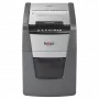 Popieriaus smulkintuvas REXEL Optimum AutoFeed+ 100X – 100 lapų automatinis padavimas, kryžminis pjovimas 4×28 mm, 34 L krepšelis, aliuminis