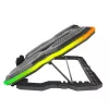 Aušintuvas nešiojamam kompiuteriui ESPERANZA EGC107 — 3 ventiliatoriai 1200–2600 RPM, 390×255×38 mm, USB PD, RGB, 5 aukščio padėtys, juodas
