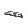 LANBERG PPKS-9112-B aklina plokštė stelažui, 12 prievadų, 1U, metalinė, pilka, 254×44,5×99,3 mm