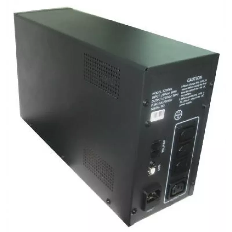Gembird UPS-PC-1202AP nepertraukiamo maitinimo šaltinis (UPS) Line-Interactive 1.2 kVA 720 W 4 AC lizdai